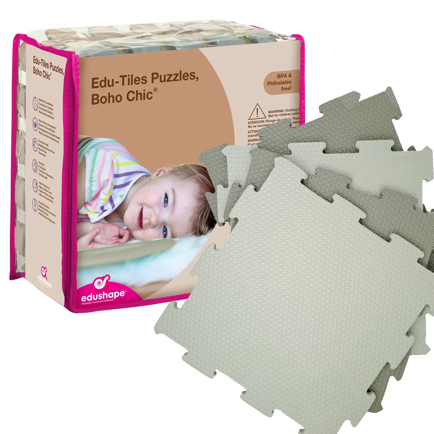 Edu-Tiles Play Mat Tiles - Boho Chic