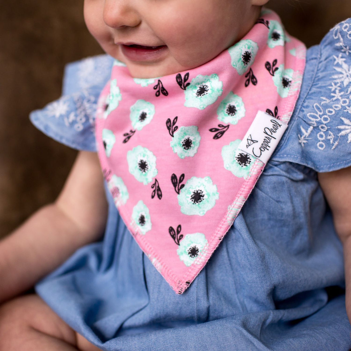 Copper Pearl Bandana Bibs / Bloom