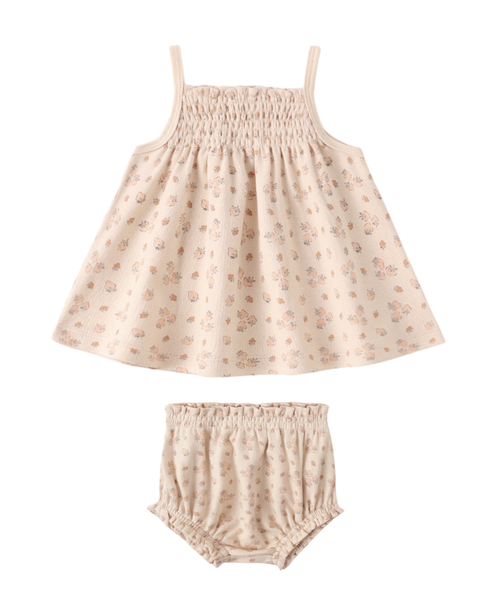 Quincy Mae Smocked Tank + Bloomer Set / Strawberries
