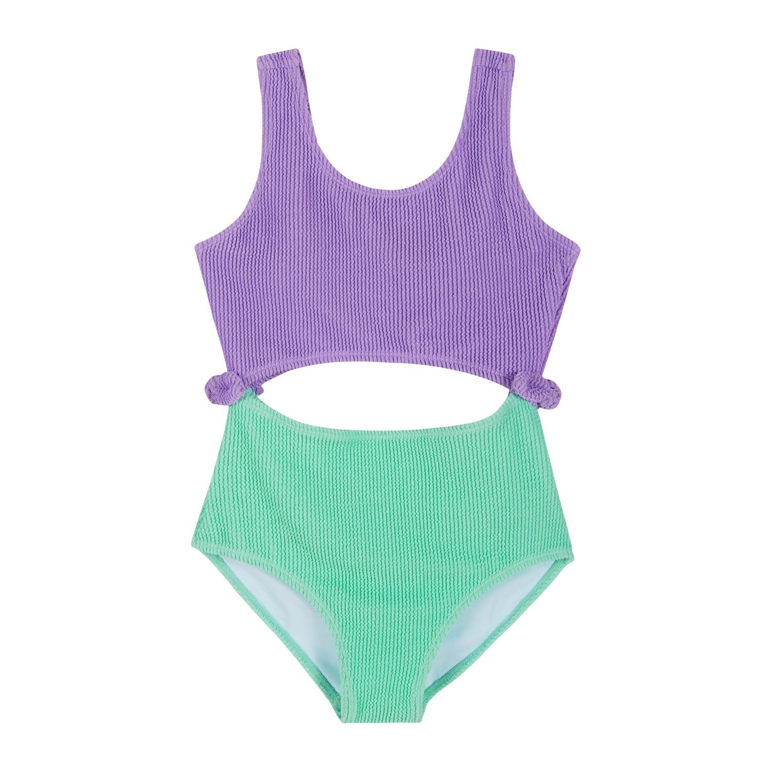 Tween Crinkle Colorblock One-Piece Swimsuit