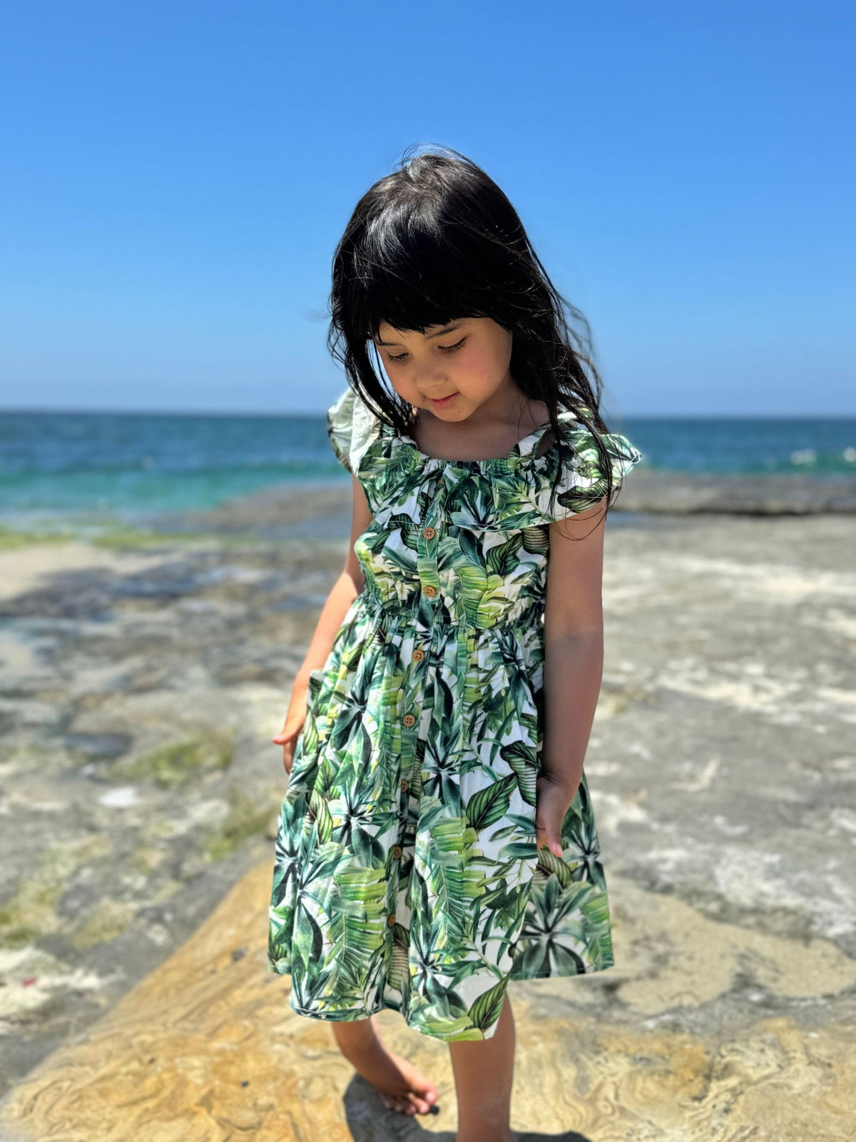 Ivy Dress / Tropical Fronds