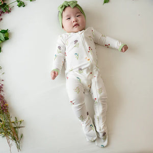 Kyte Baby Zippered Footie / Wildflower