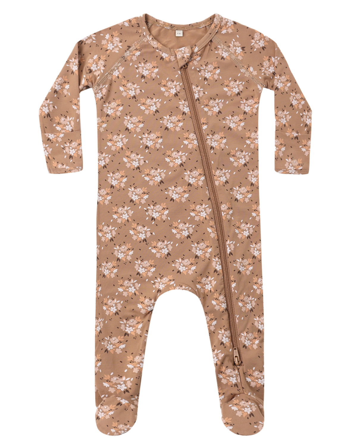 Quincy Mae Bamboo Zip Footie / Fall Floral
