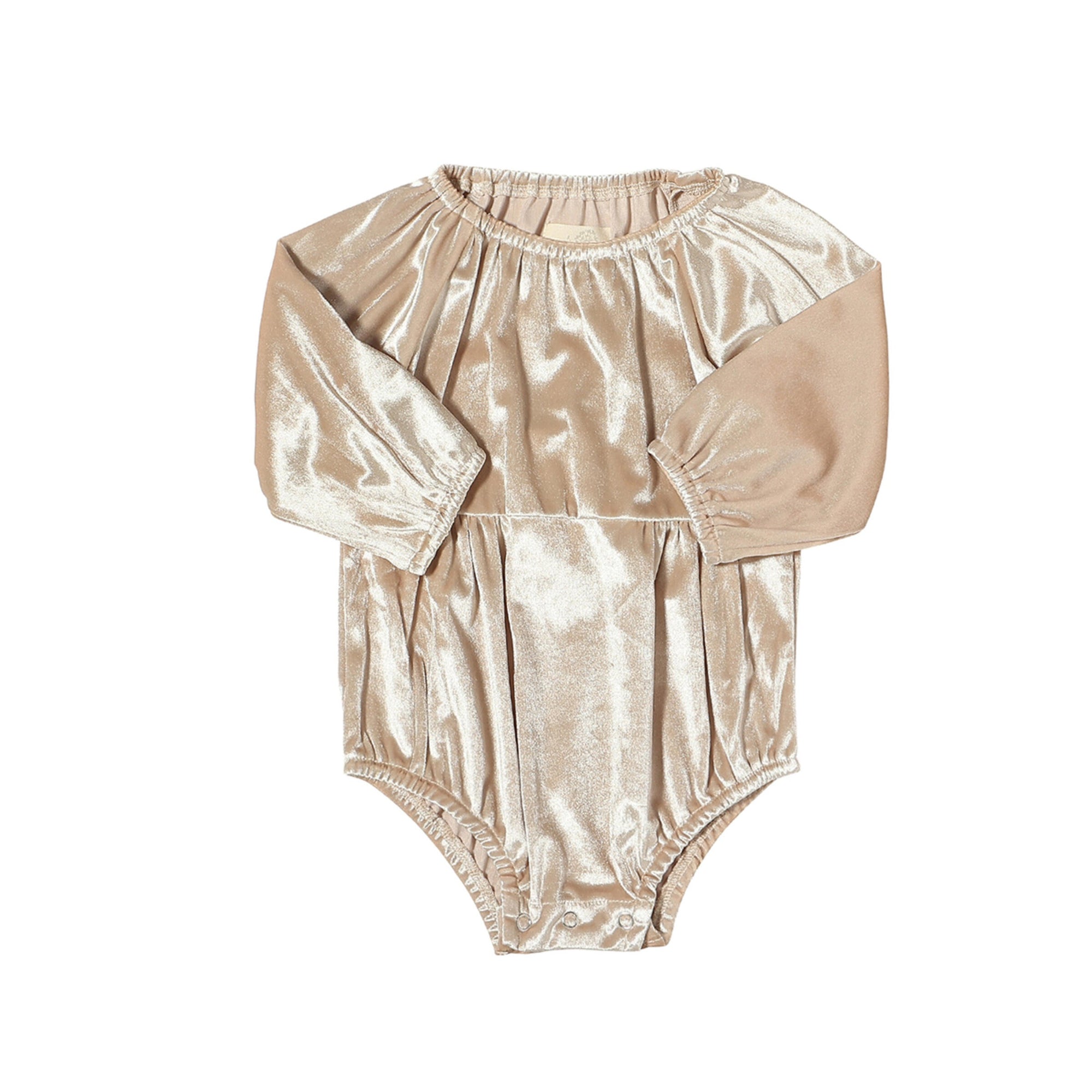 Vignette Daisy Velvet Bubble Onesie / Wheat