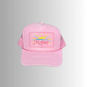 Strong as a Mother Sun Trucker Hat / Flamingo Pink