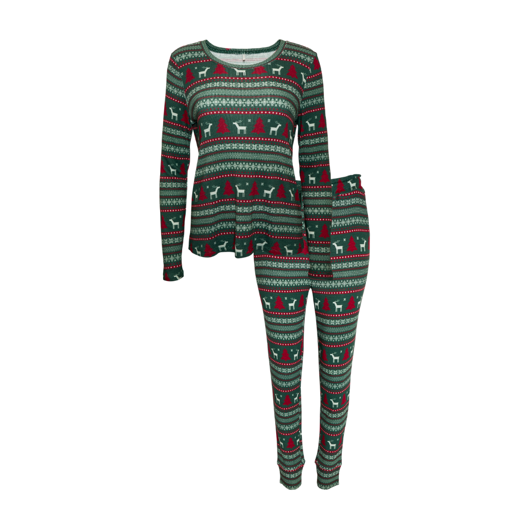 Posh Peanut Women's Jogger Set / Holiday Fair Isle