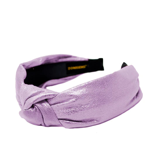 Purple Shiny Knot Headband