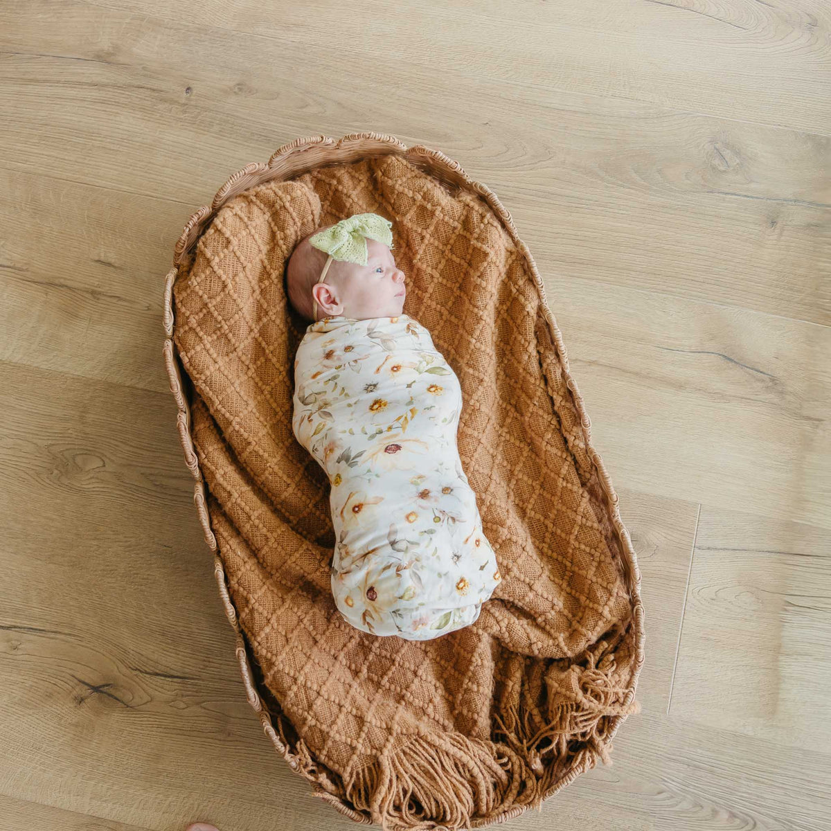 Copper Pearl Bamboo Swaddle Blanket / Angelique