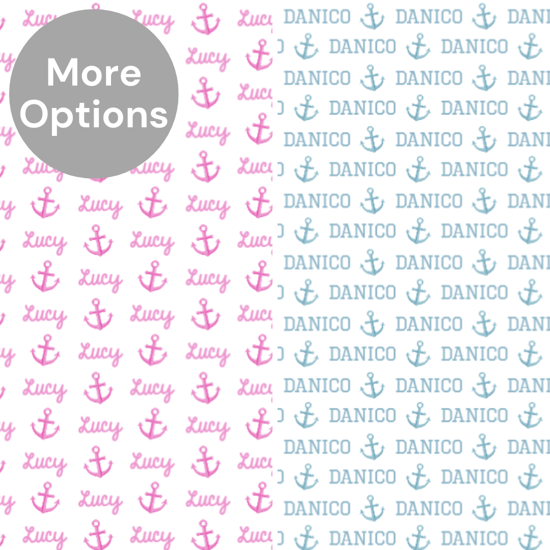 Plush Minky Fleece Personalized Blanket | Anchor