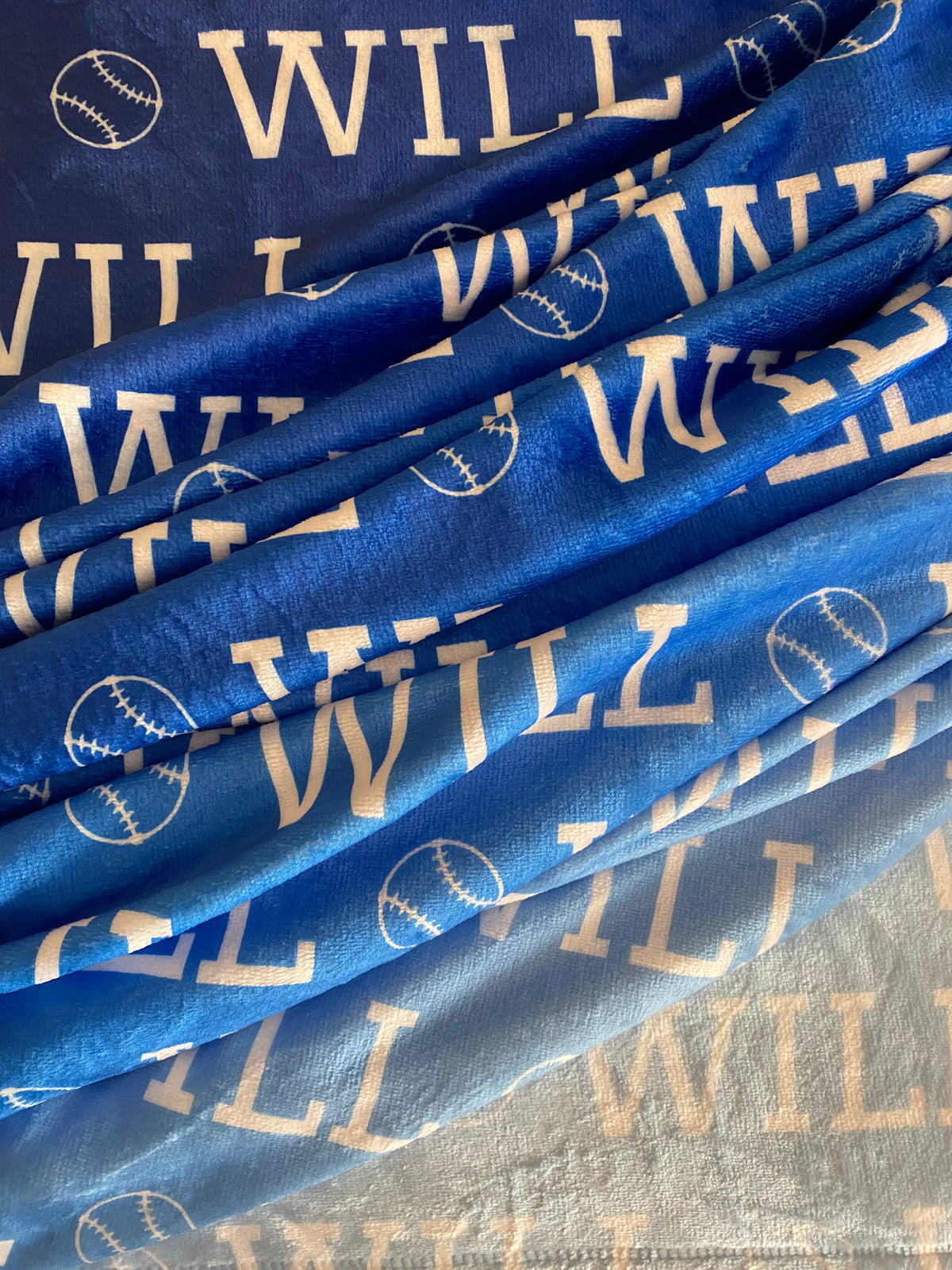 Plush Minky Fleece Personalized Blanket | Atmosphere Ombre