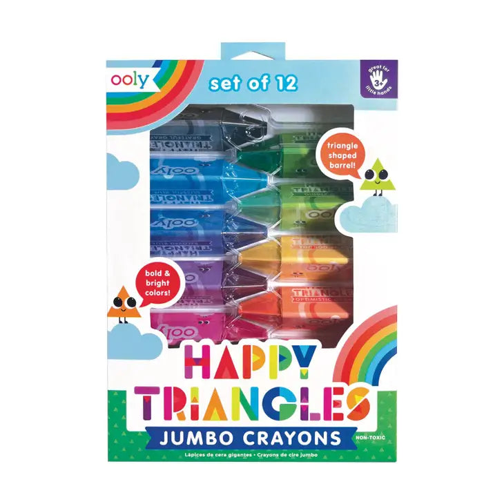Ooly Happy Triangles Jumbo Crayons