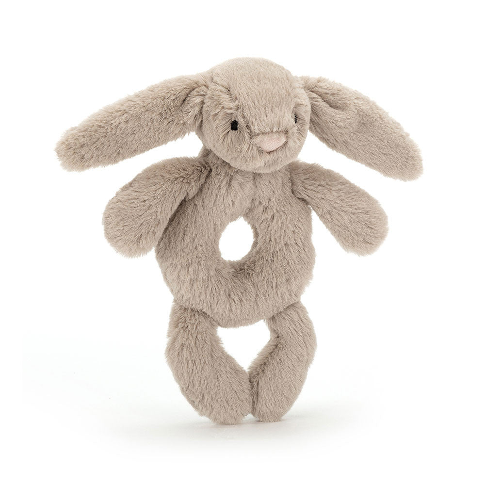Jellycat Bashful Grey Bunny Rattle