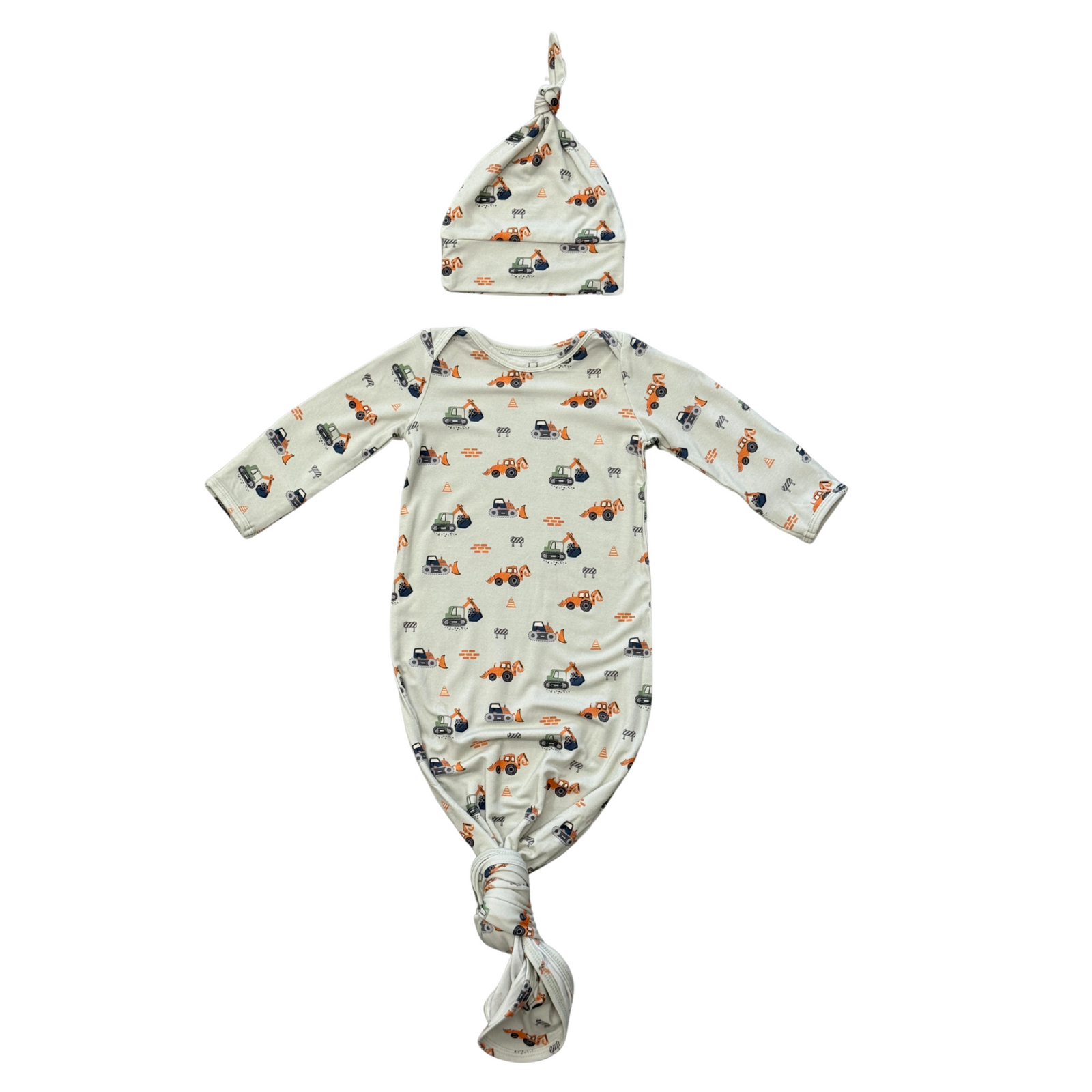 Babysprouts Knotted Gown & Hat Set / Construction