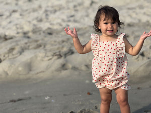 Vignette Ellie Tank & Bloomer Set / Oatmeal Strawberries