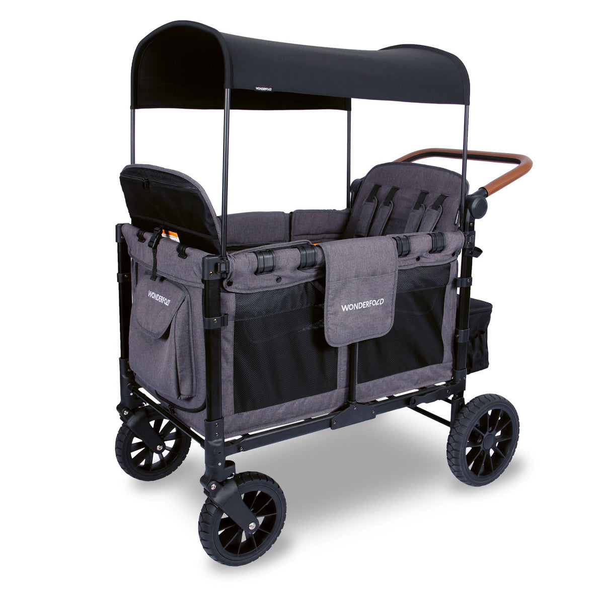 Wonderfold W4 LUXE Push Quad Stroller Wagon