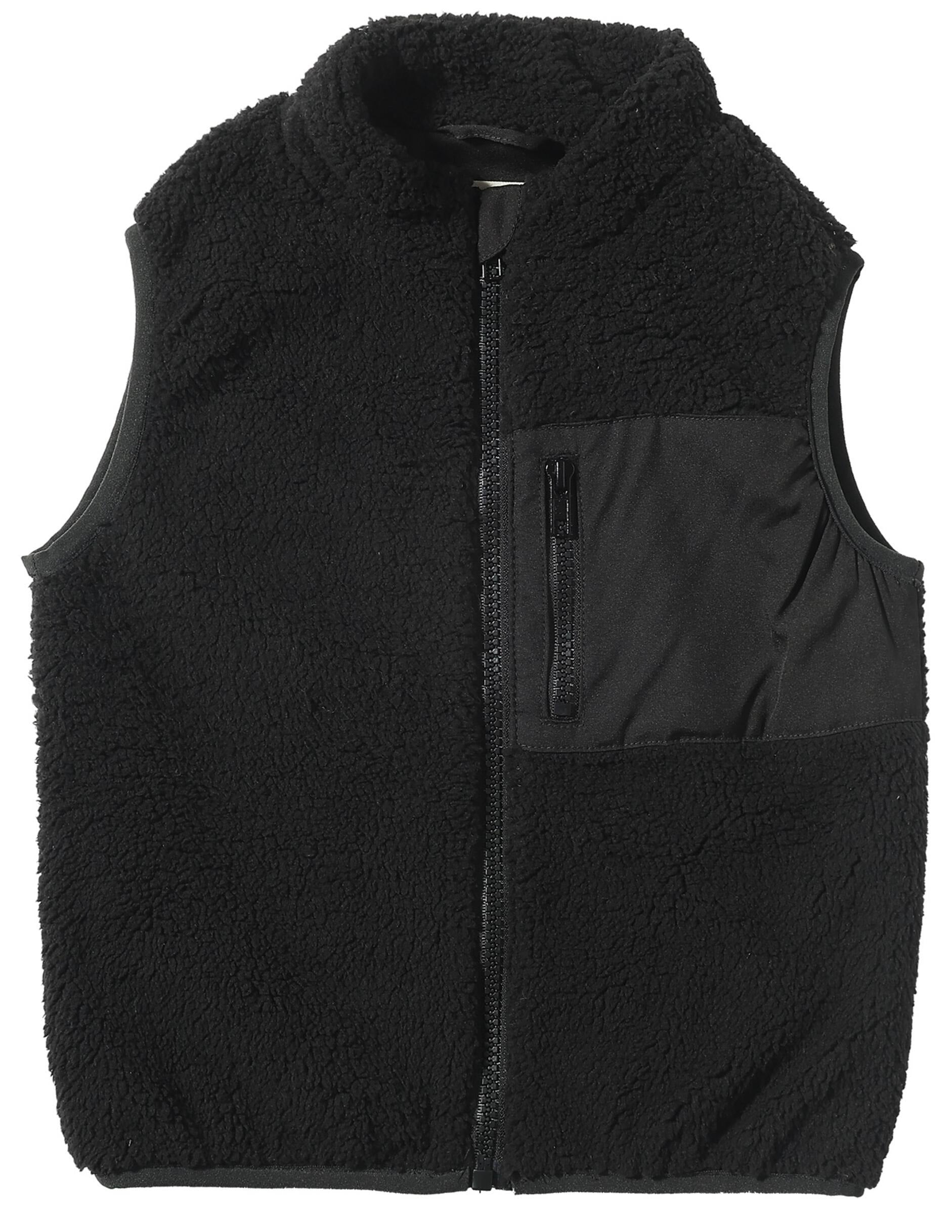 Me & Henry Gilt Sherpa Vest / Black