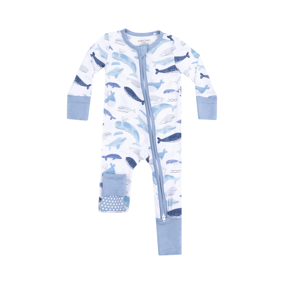 Blue Whales 2 Way Zipper Convertible Romper