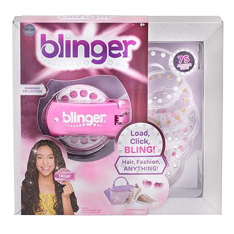 Pink Travel Case Blinger Deluxe Set Blinger Refill Gems Hair