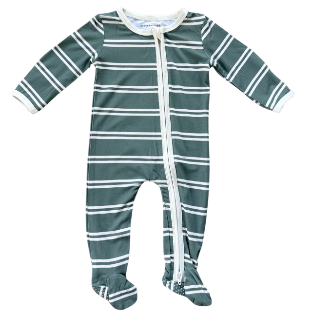 Babysprouts Footie Romper / Pine Stripe