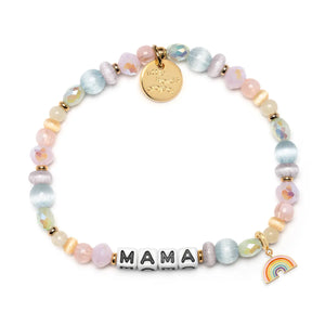 Little Words Project Mama Rainbow Charm Bracelet / White