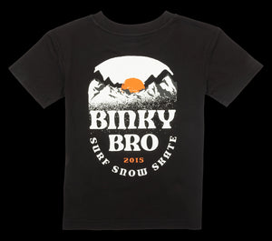 BinkyBro Black Timpanogos Surf Snow Skate Graphit T-Shirt