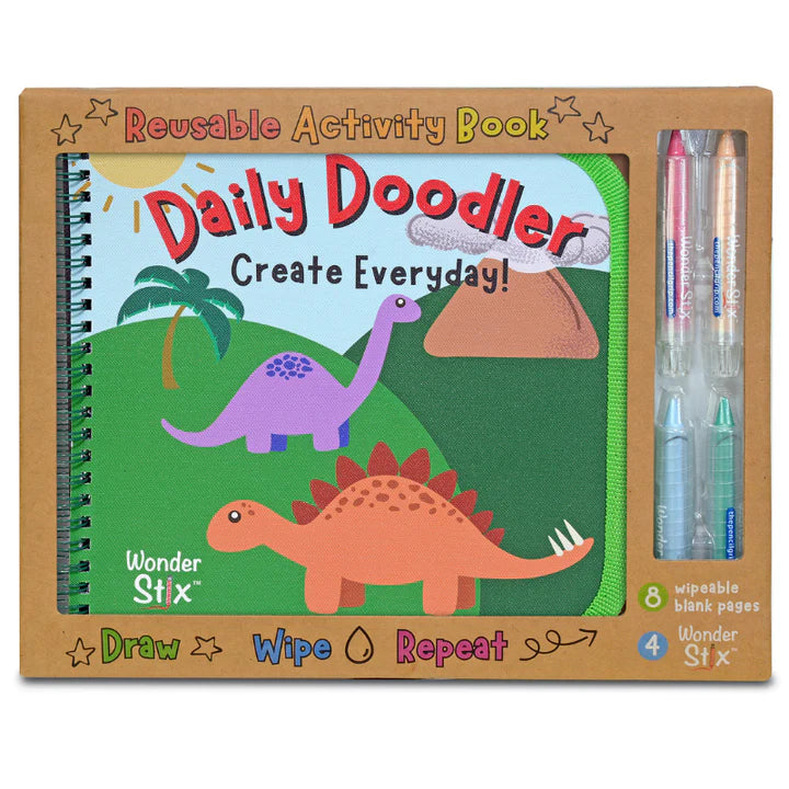 Daily Doodler Reusable Activity Book + Wonder Stix / Dino