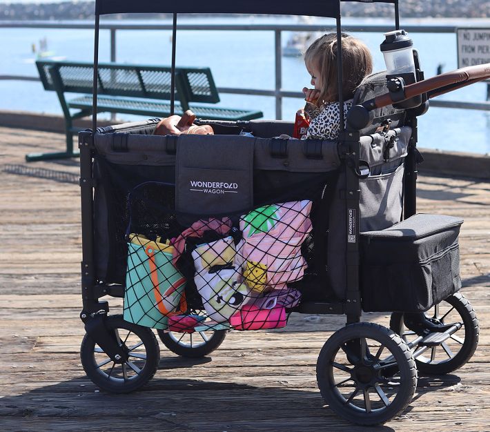 Stroller cargo outlet net