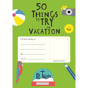 50 Things to Try on Vacation Adventure Journal