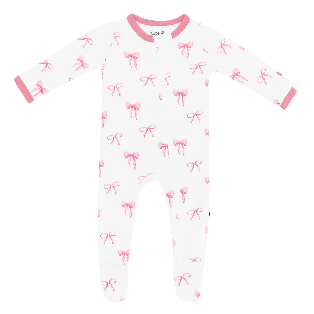 Kyte Baby Zippered Footie / Bow