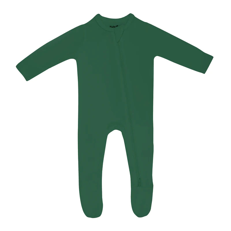 Kyte Baby Zippered Footie / Forest