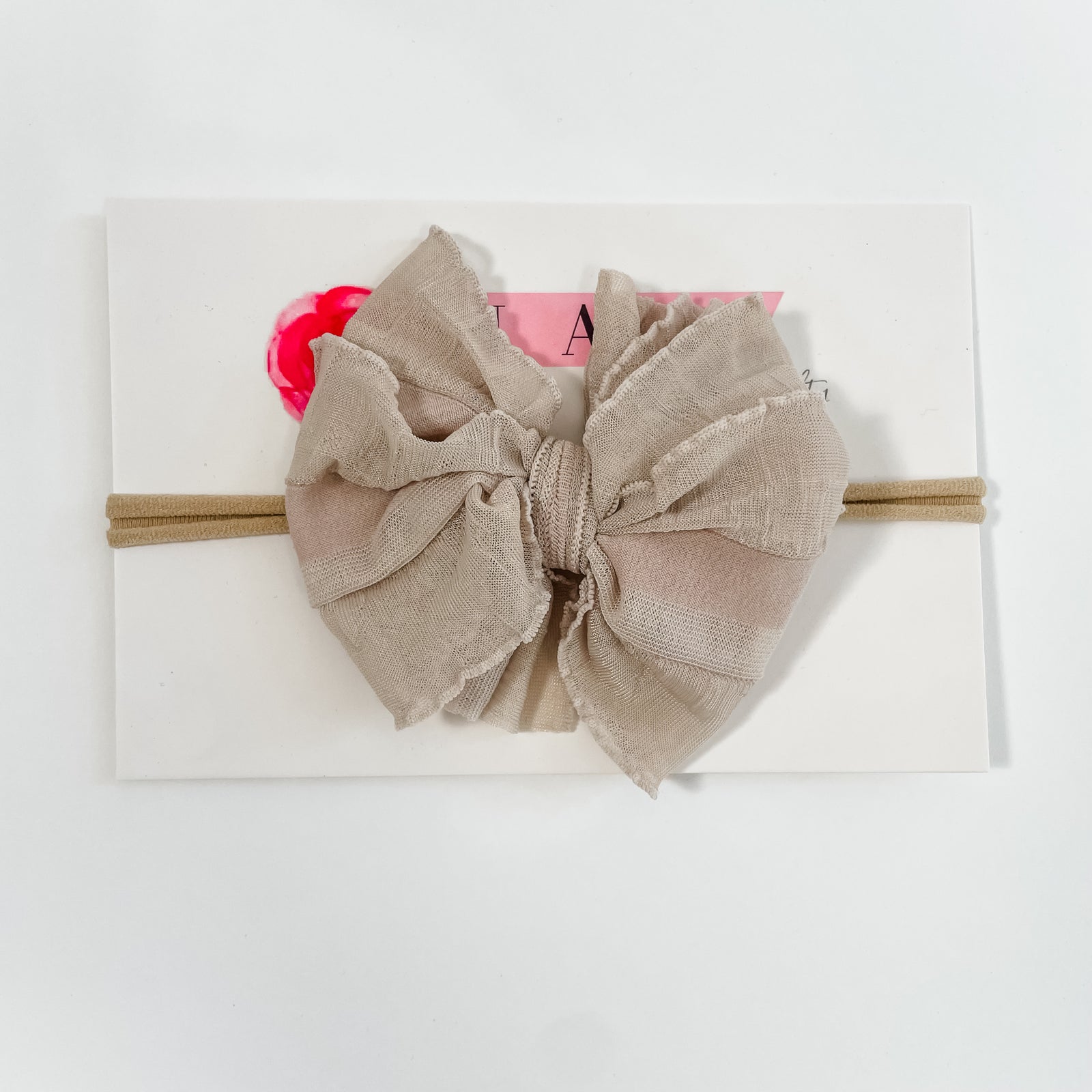 Skinny Mini Ruffle Headband - Champagne