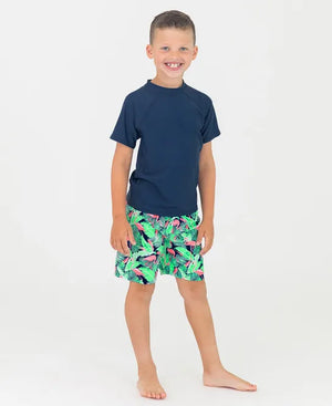 RuggedButts Flamingo Frenzy Swim Trunks