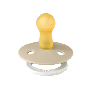 BIBS Round Pacifier 2-Pack / Size 2 (6-18 Months) - Vanilla GLOW