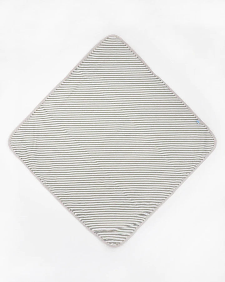 Little Unicorn Infant Hooded Towel / Grey Stripe