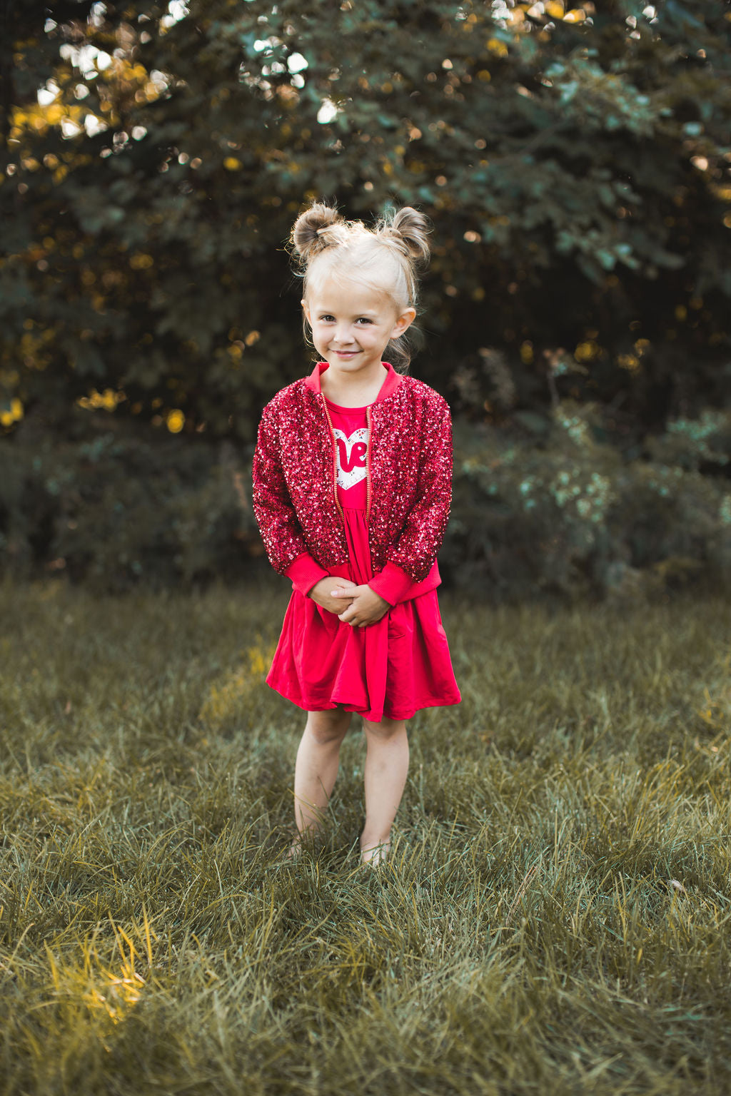 Floral Heart Pocket Twirl Dress