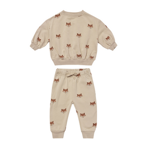 Quincy Mae Foxes Relaxed Fleece Sweatpant Set