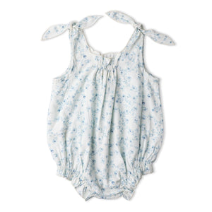 Organic Tie-Shoulder Bubble Romper / Ivy Floral