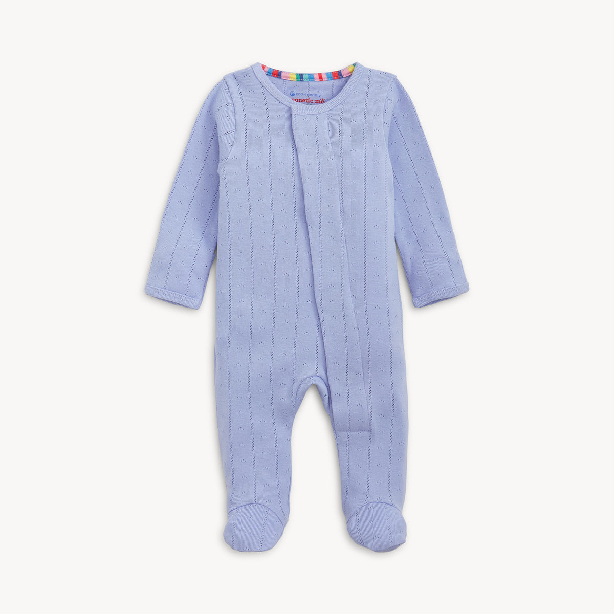 Magnetic Me Organic Cotton Magnetic Footie / Wisteria Pointelle
