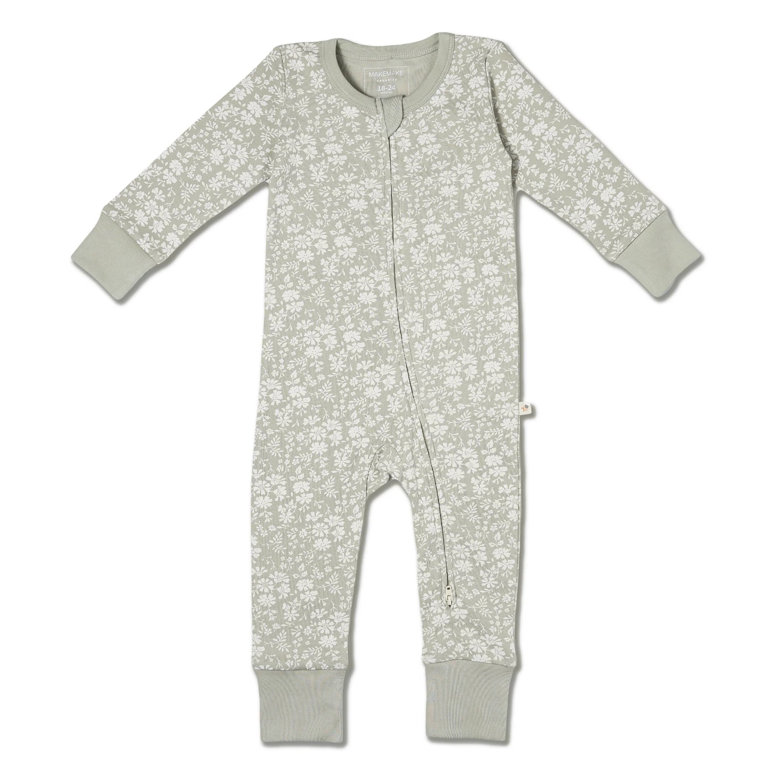 Organic 2-Way Zip Romper / Wildsage