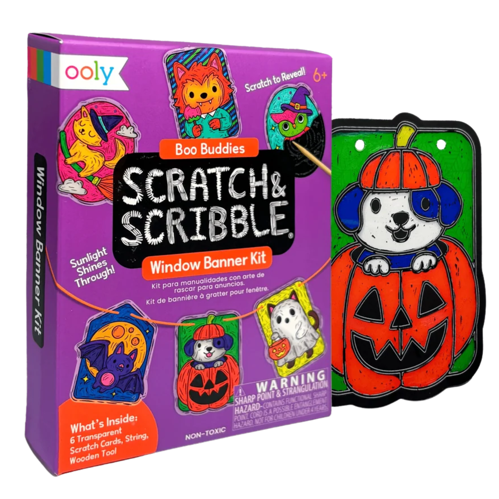 Ooly Scratch & Scribble Mini Window Banner Kit / Boo Buddies