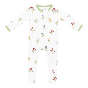 Kyte Baby Zippered Footie / Wildflower