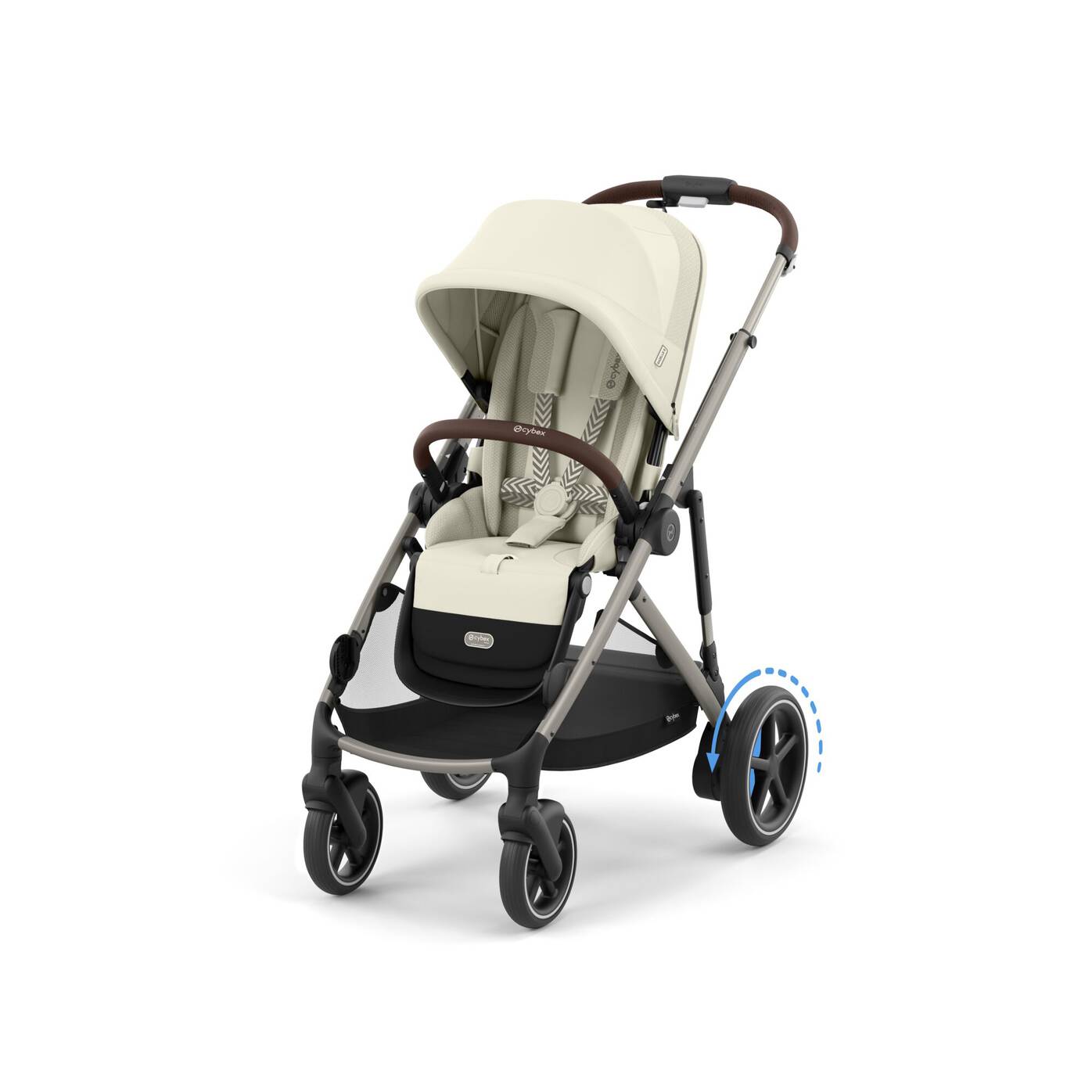 maxi cosi adorra stroller sand Cybex e-Gazelle S Electronic Assist Stroller, Silver Frame/Moon Black