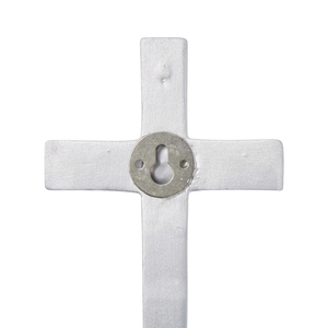 Elegant Baby Ceramic Silver Cross