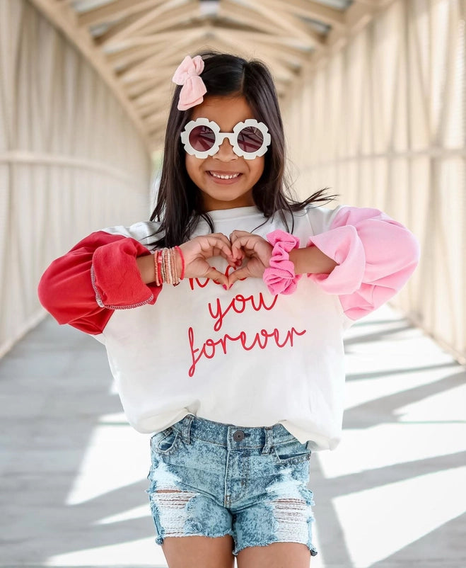 Heart You Forever Color Block Sweatshirt
