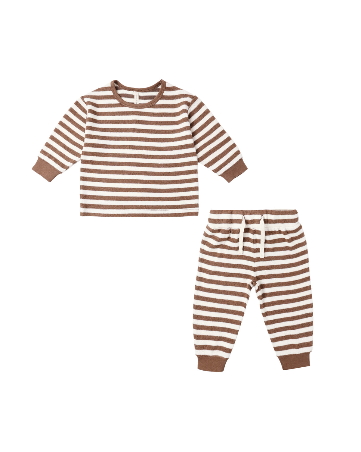 Quincy Mae Cozy Set / Cedar Stripe
