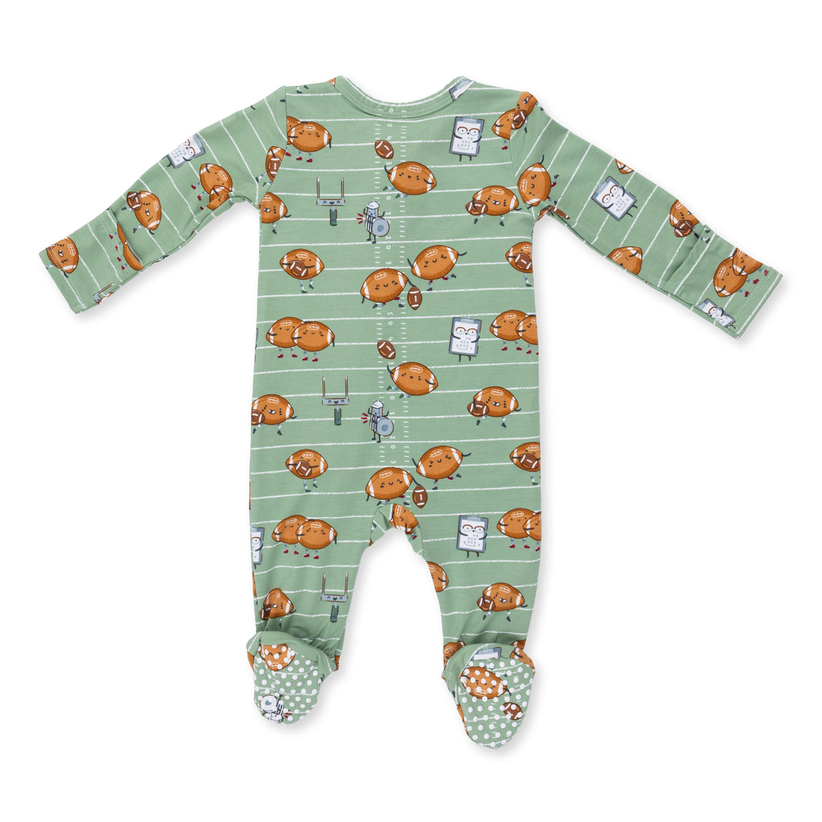 Footballs Playing Football 2 Way Zipper Footie