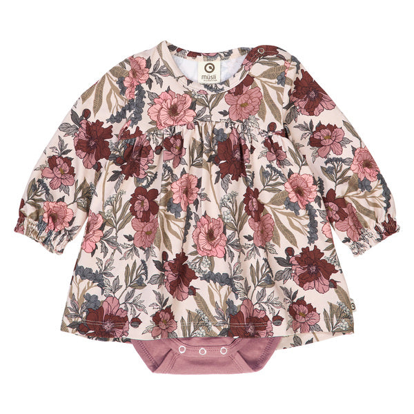 Muesli Bliss Bodysuit Dress / Nightingale Floral