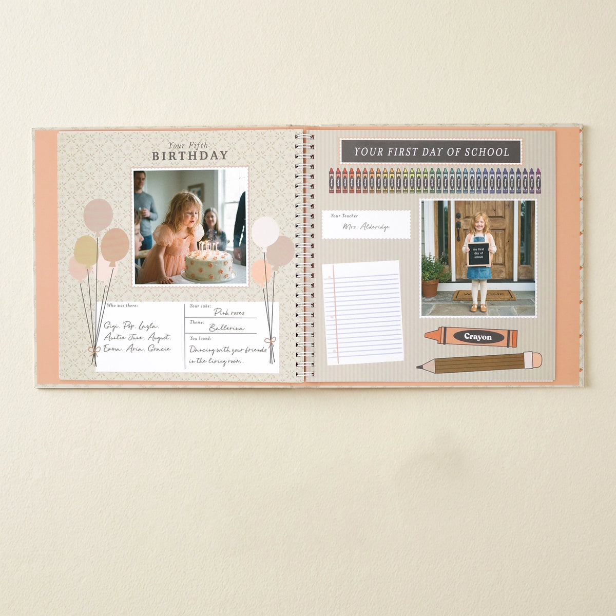Lucy Darling Baby Memory Book / Cottage Garden
