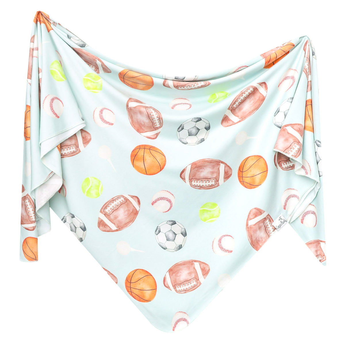Copper Pearl Knit Swaddle Blanket / Sports Medley