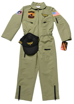 Jr. Fighter Pilot Suit with Embroidered Cap